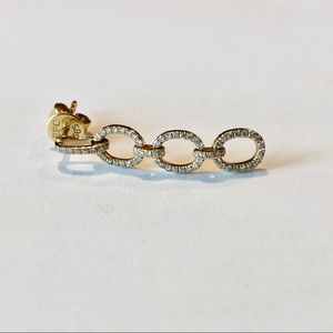 ISO EF Collection pave diamond chain link earring